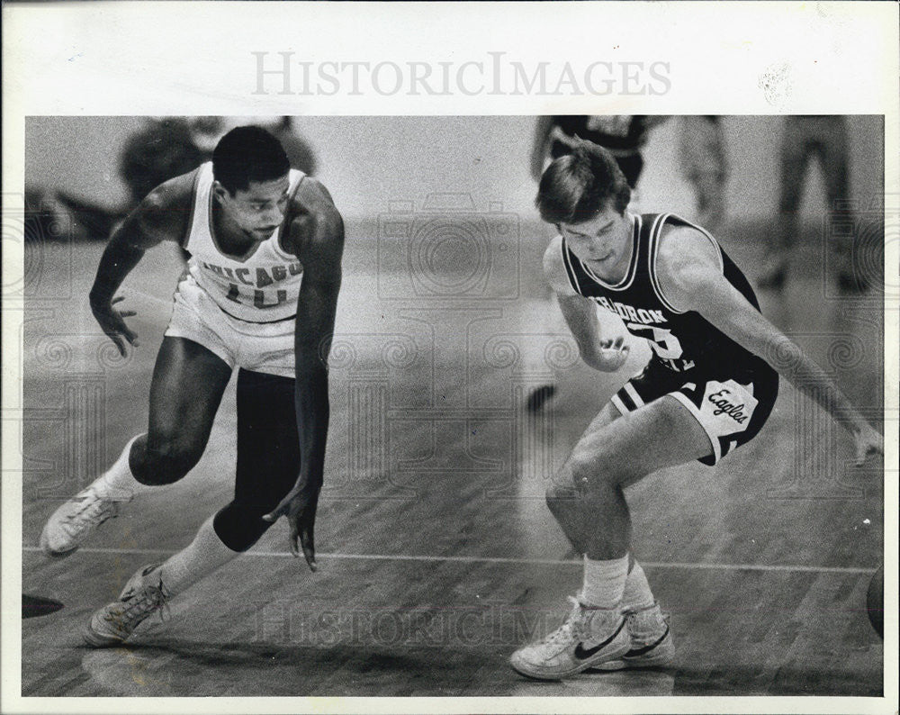 1983 Press Photo Craig Lathen Illinois Chicago Matt Kruse Chadron State - Historic Images