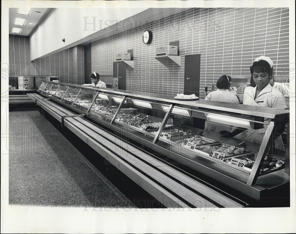 1966 Press Photo University Of Illinois Cafeteria Empty From Student Boycott - Historic Images