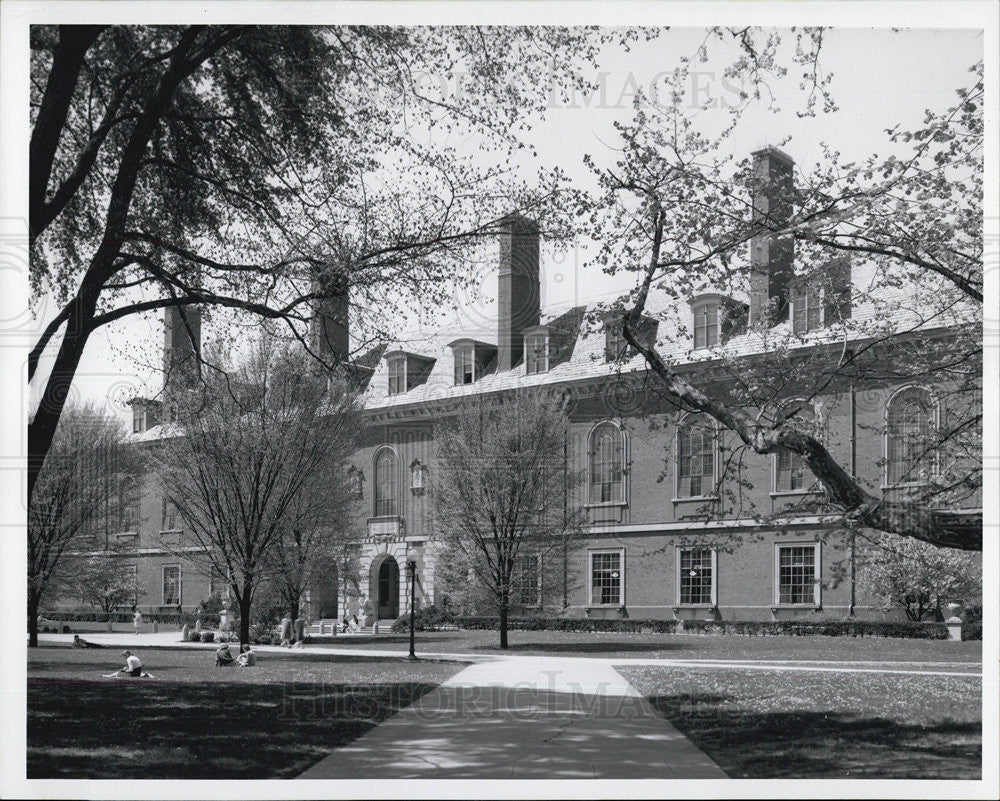 1965 Press Photo University Illinois Urbana Main Library Exterior - Historic Images