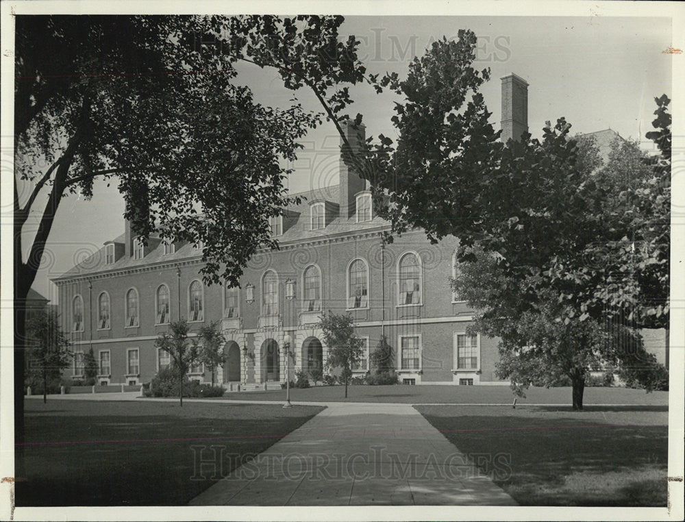 1936 Press Photo University Of Illinois Library Exterior Georgian Style - Historic Images