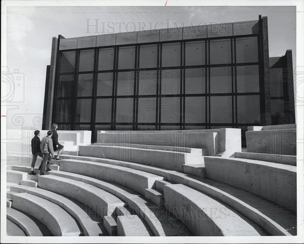 1969 Press Photo Western Facade Great Hall Krannert Center For Performing Arts - Historic Images