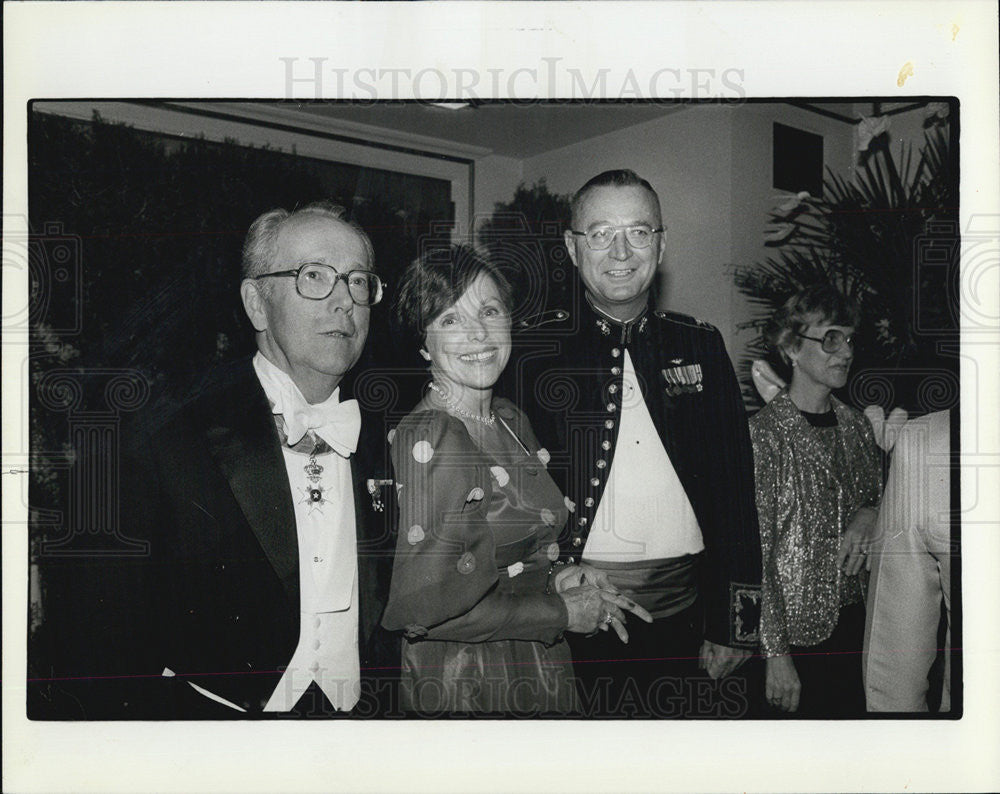 Press Photo Consul General of Norway BH Riise with Colonel Charles E Yates - Historic Images