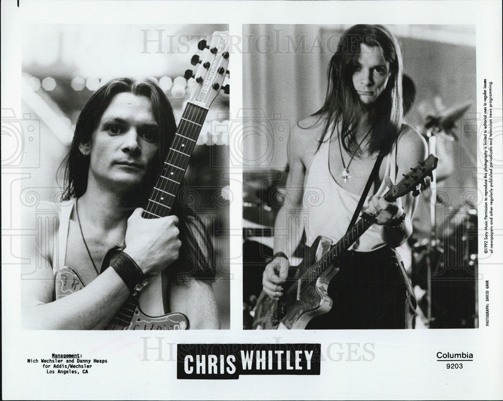 1995 Press Photo Columbia Records Present Chris Whitley - Historic Images