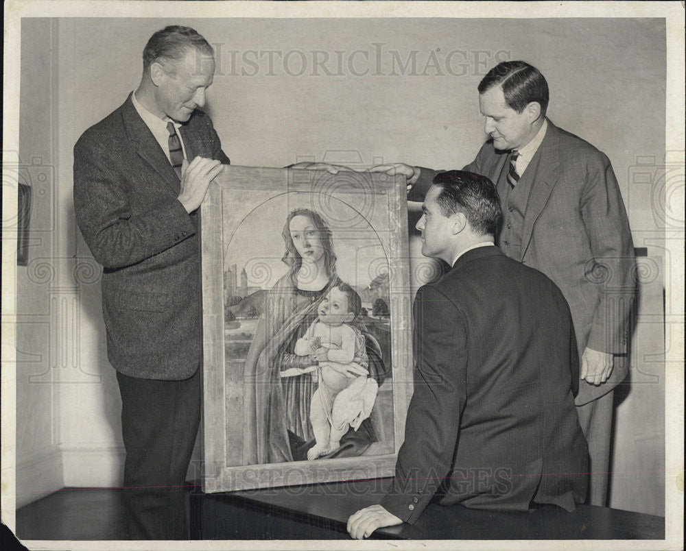 1956 Press Photo Madonna and Child Painting, from Florentine School 15th century - Historic Images