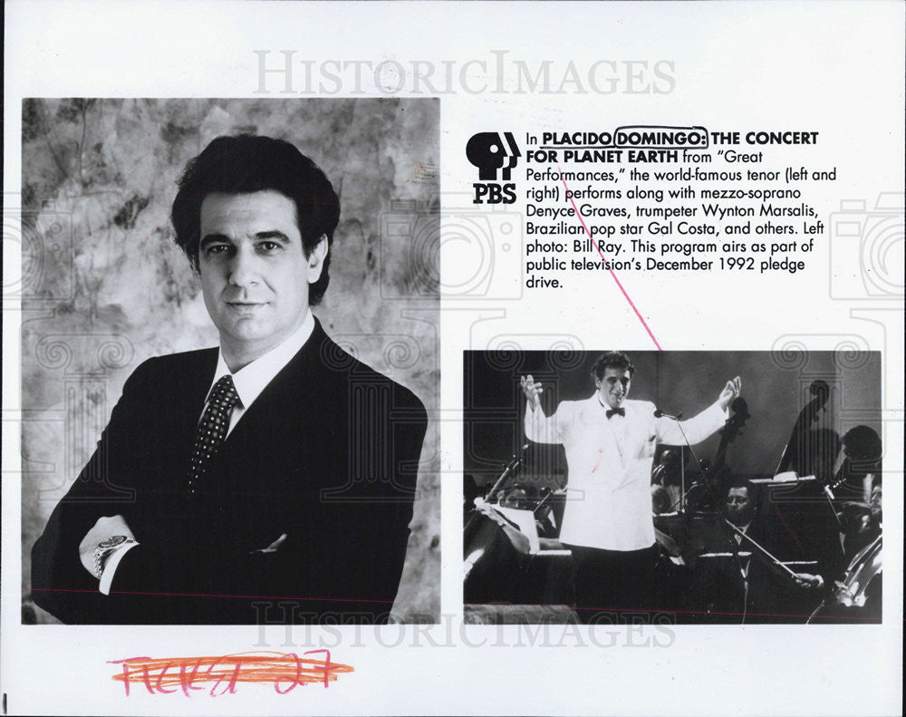 1994 Press Photo Placido Domingo from &quot;Great Performances&quot; - Historic Images