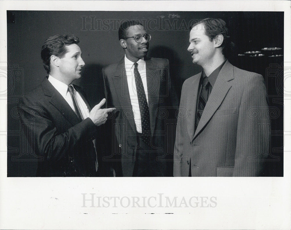 Eddie Mathis Dc Steven Post w/ Bill Figel & Eddie Mathis 1989 Vintage Press Photo Print ...