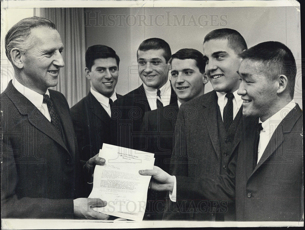 1966 Press Photo Rep. Sidney Yates congressman appointees U.S. service academies - Historic Images