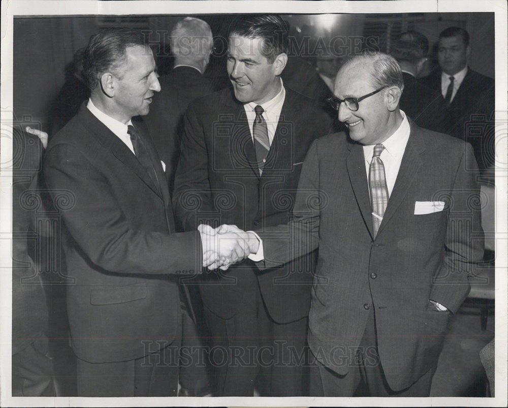 1962 Press Photo Sidney Yates Illinois Democrats run senate Francis Lopez - Historic Images