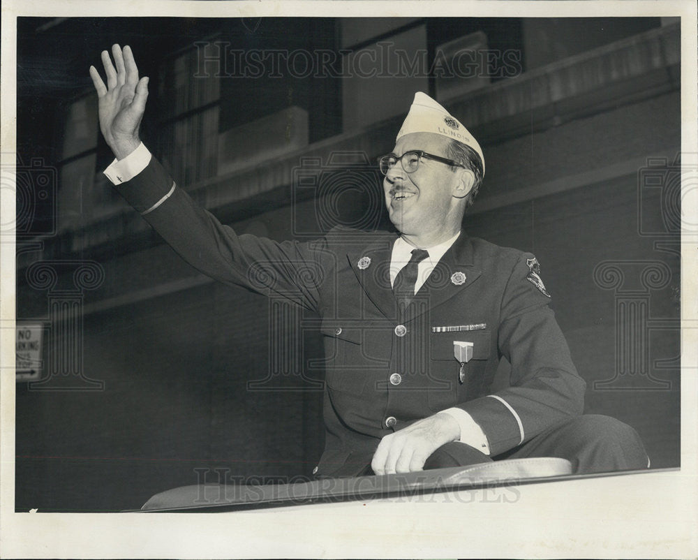 1961 Press Photo state commander Karl Yost American Legion Illinois - Historic Images