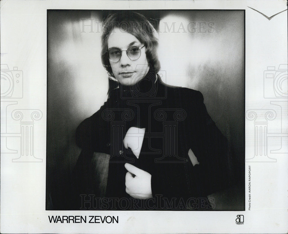 1978 Press Photo Warren Zevon  musician - Historic Images