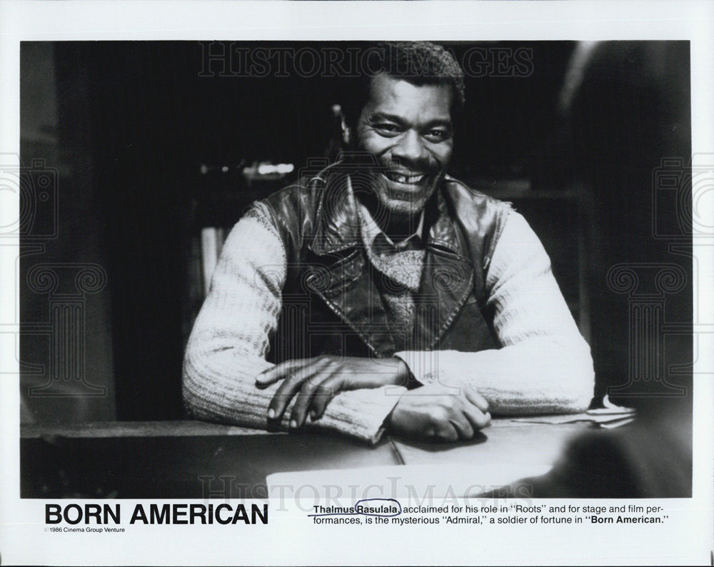 1986 Press Photo Thalmus Rasulala in &quot;Born American&quot; - Historic Images