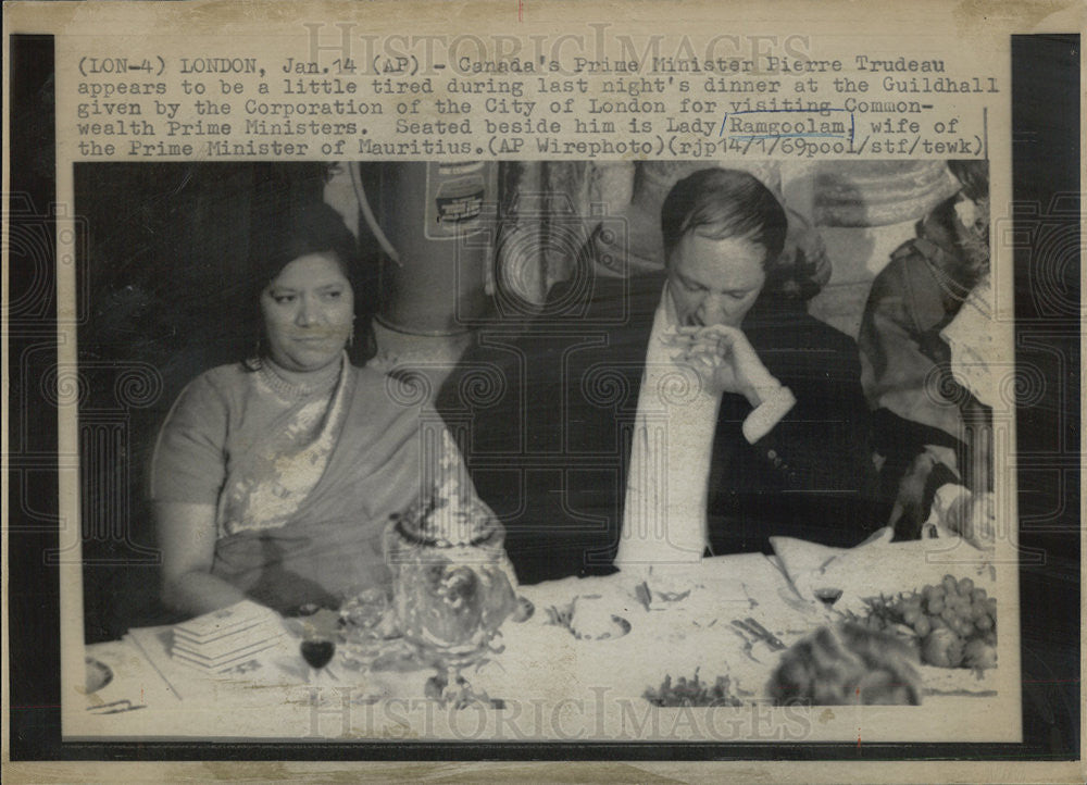 1969 Press Photo Pierre Trudeau, Canada&#39;s Prime Minister looks very tired. - Historic Images