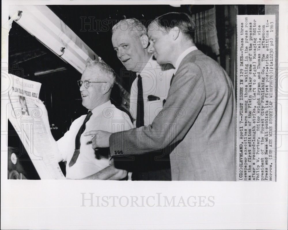 1961 Press Photo Three New Paper Executives - Historic Images