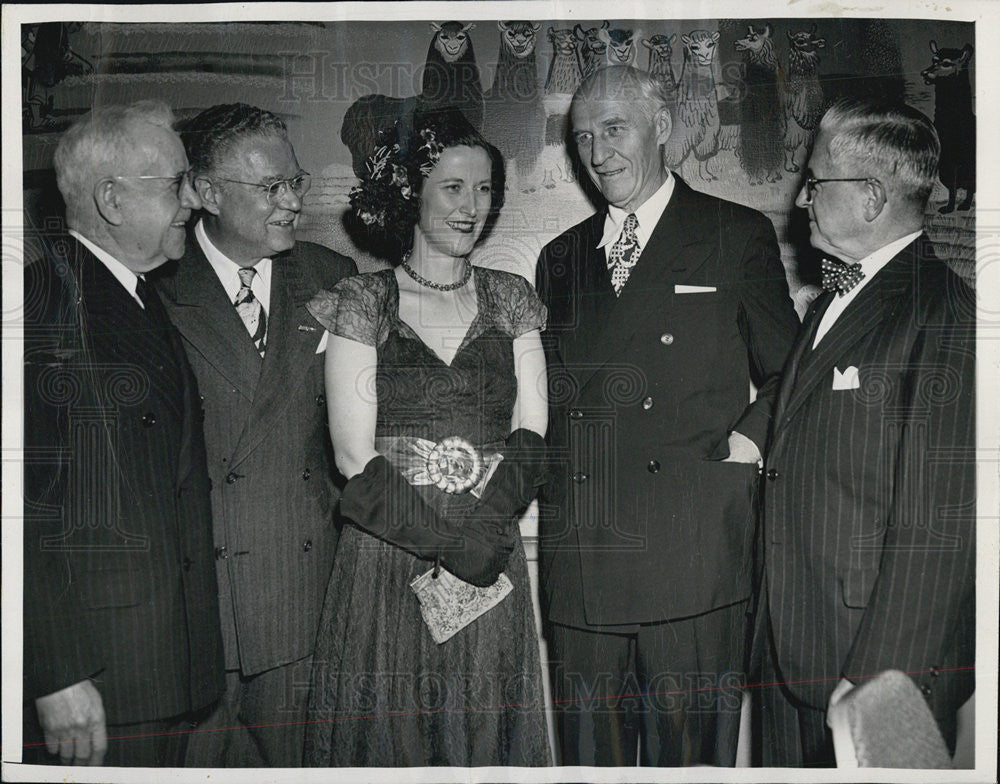 Rep Noah Mason, Albert Potter, Wilson Lasalle in Dinner 1948 Vintage ...