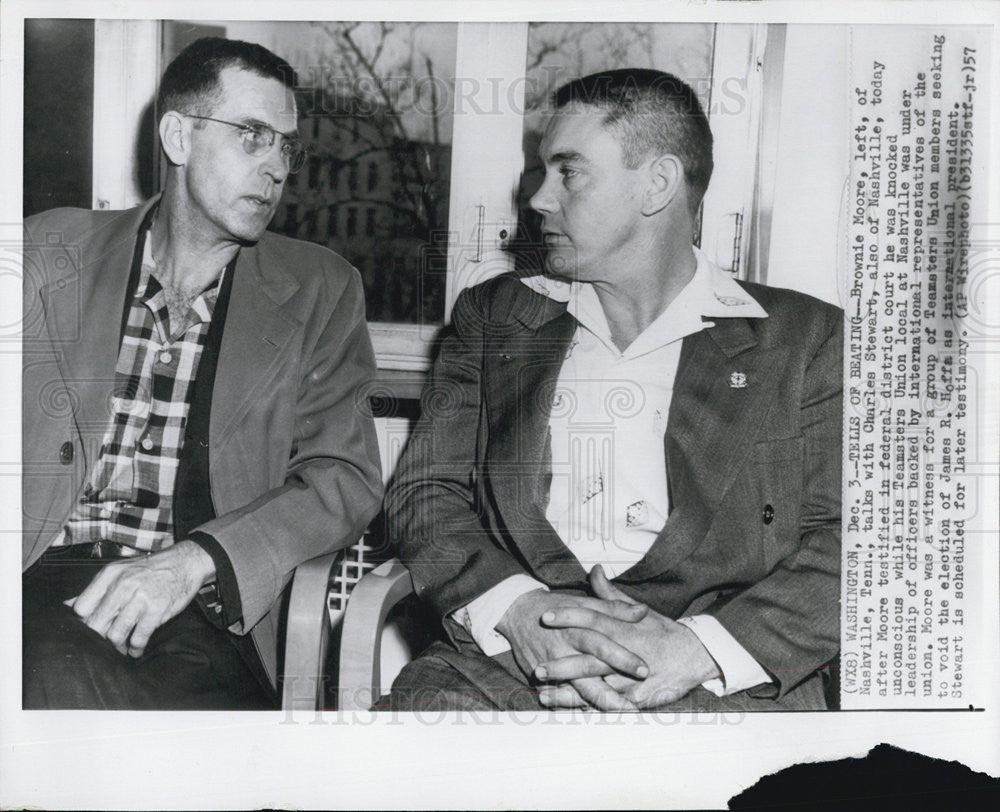 1957 Press Photo Leaders of the Teamster Local Union at Nashville - Historic Images