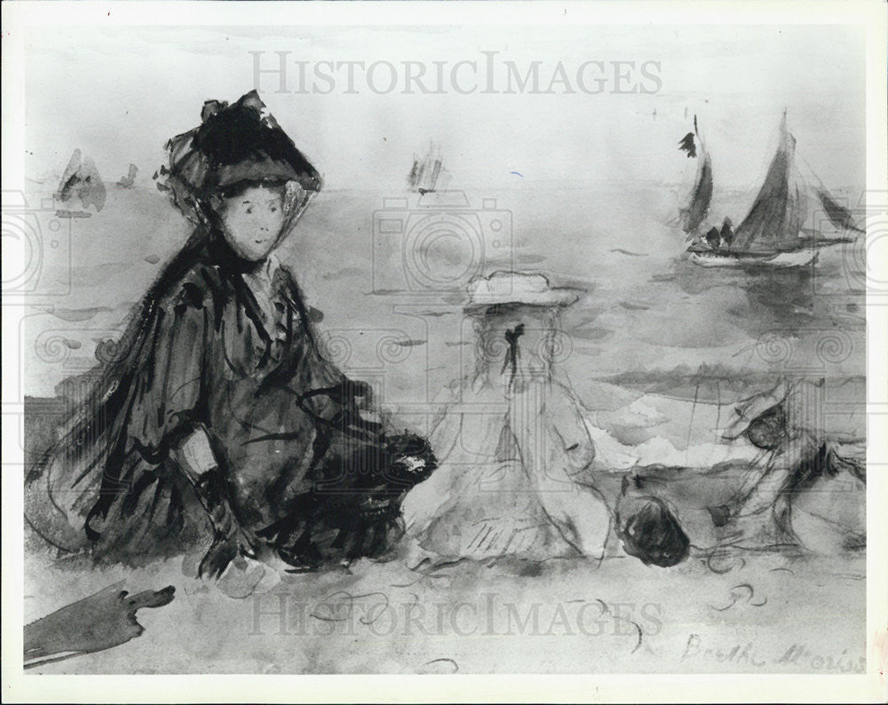 1987 Press Photo Berthe Morisol Artist BY THE SEASHORE National Gallery - Historic Images