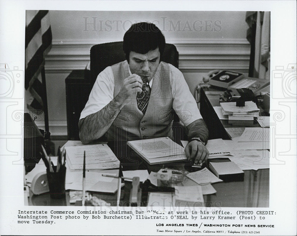 1983 Press Photo Interstate Commerce Commisision Chairman Dan O&#39;Neal - Historic Images