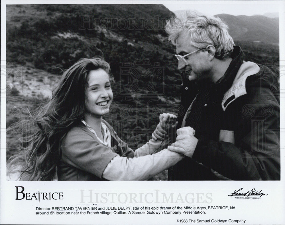 1988 Press Photo Bertrand Tavernier And Julie Depy In &quot;Beatrice&quot;nCOPY - Historic Images