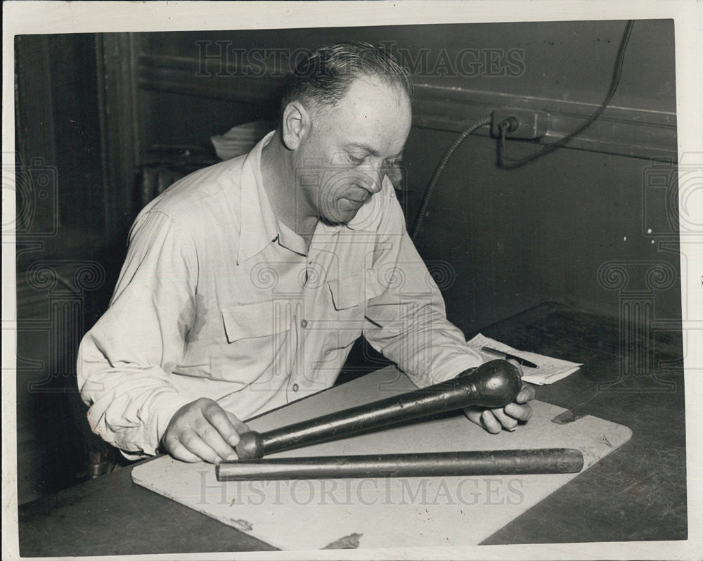 1948 Press Photo Sergeant Hugo Olsen Warren Police - Historic Images