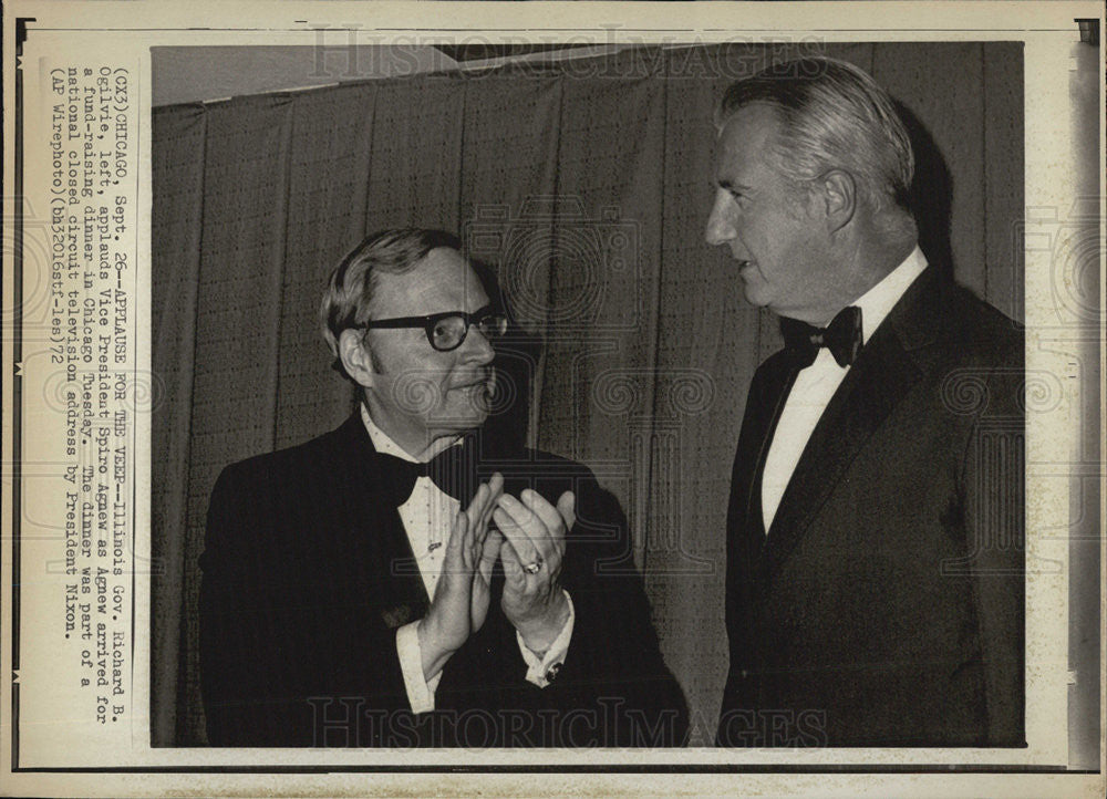 1972 Press Photo Illinois Governor Richard Ogilvie - Historic Images