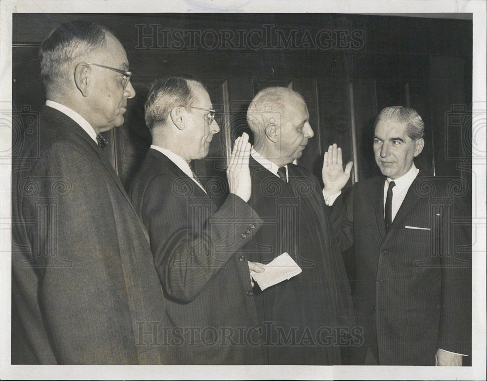 1961 Press Photo Robert Tieken, James Patrick O&#39;Brien, Roy H. Johnson - Historic Images