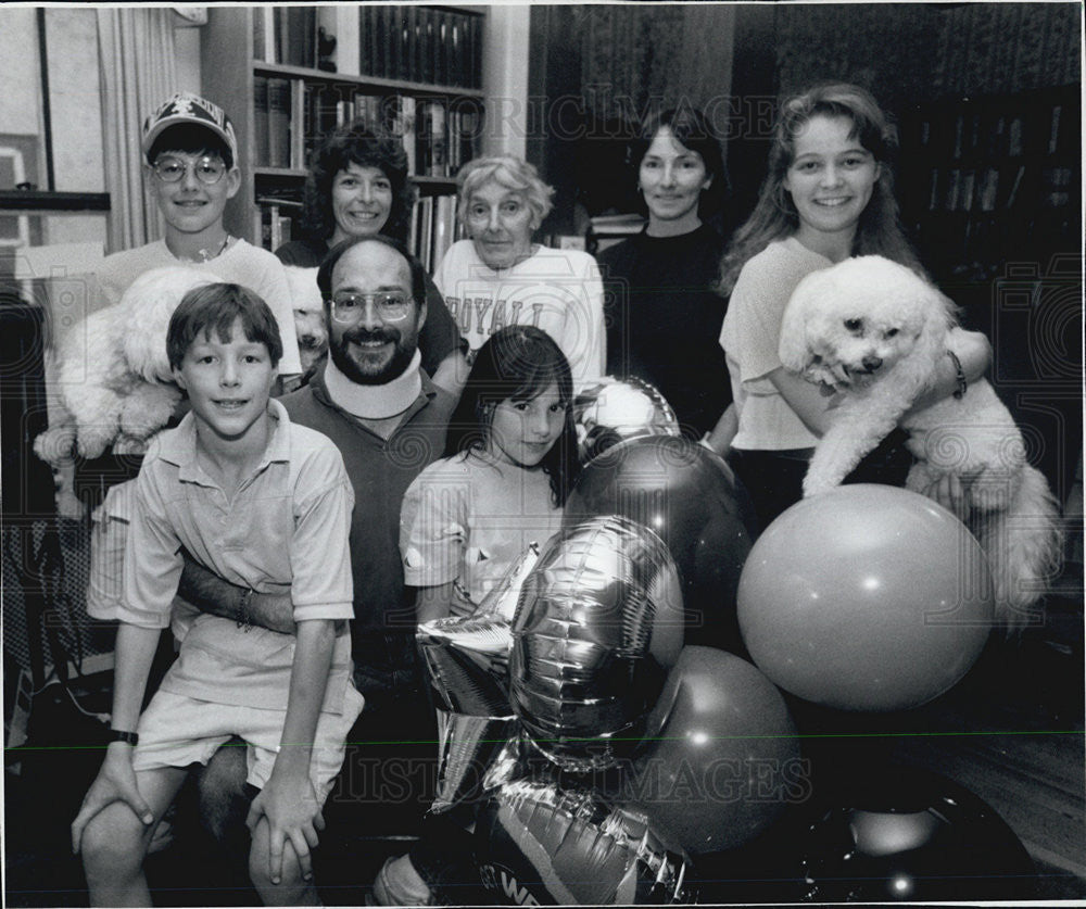 1989 Press Photo Thomas Eilersand Family Tommy Danelle Noelle Chris Jeanette - Historic Images