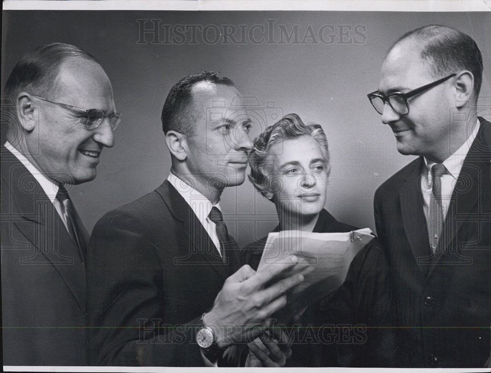 1962 Press Photo Dr. Roy Hinderman/Mort Stern/Edith Sherman/Sheldon Steinhauser - Historic Images