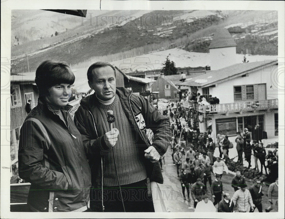 1968 Press Photo Jean Saubert, former Olympic medal winner, and Jim McKay - Historic Images