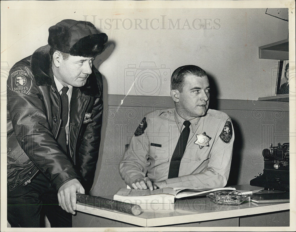 1964 Press Photo Deputy John O&#39;Hara Chief Deputy James McGire - Historic Images