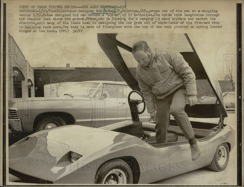 1972 Press Photo Car Designer Bob McKee - Historic Images