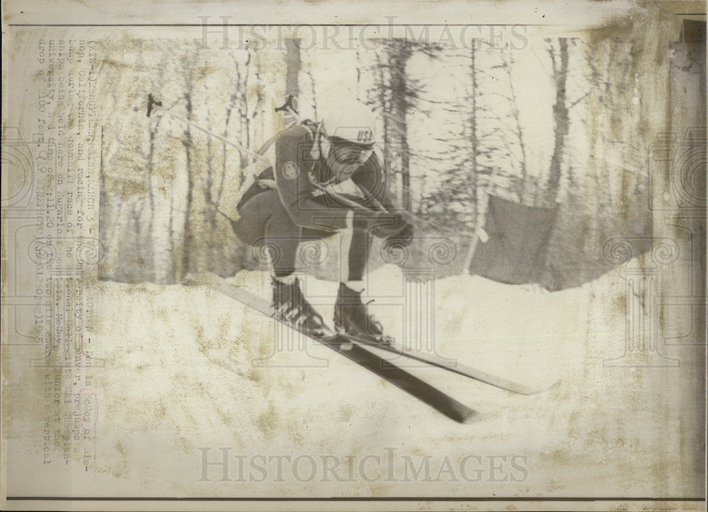 1965 Press Photo Dennis McCoy University Of Denver Slalom Skier - Historic Images