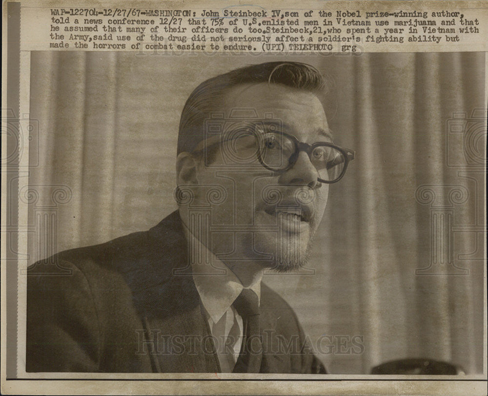 1967 Press Photo John Steinbeck IV - Historic Images