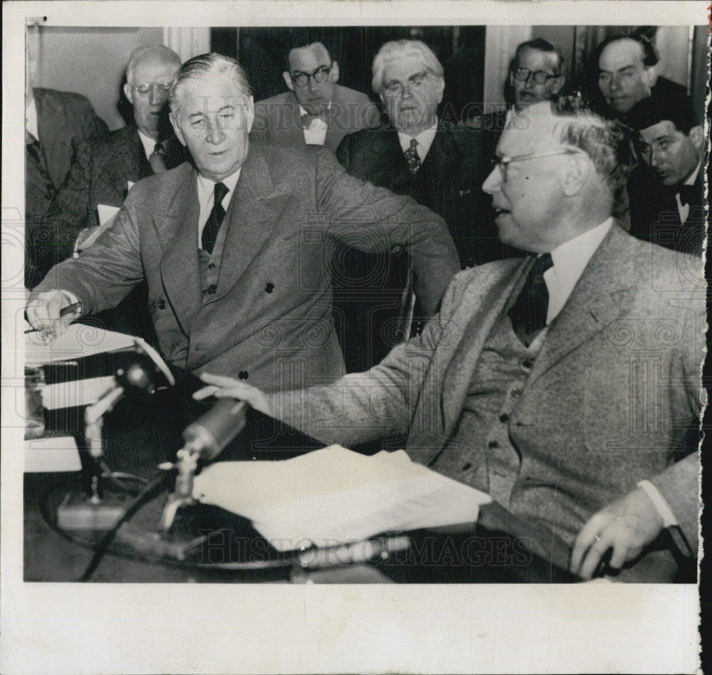 1952 Press Photo Senator Taft John L. Lewis - Historic Images