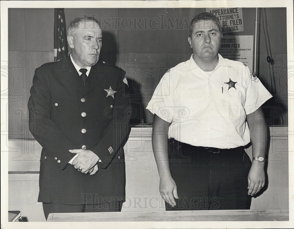 1963 Press Photo Deputy Police Chief Francis LaVelle And William A. McCann - Historic Images