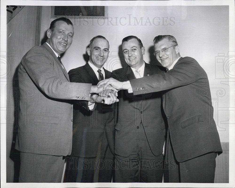 1961 Press Photo Peter J. McGuire Sanitary District Trustees candidates - Historic Images