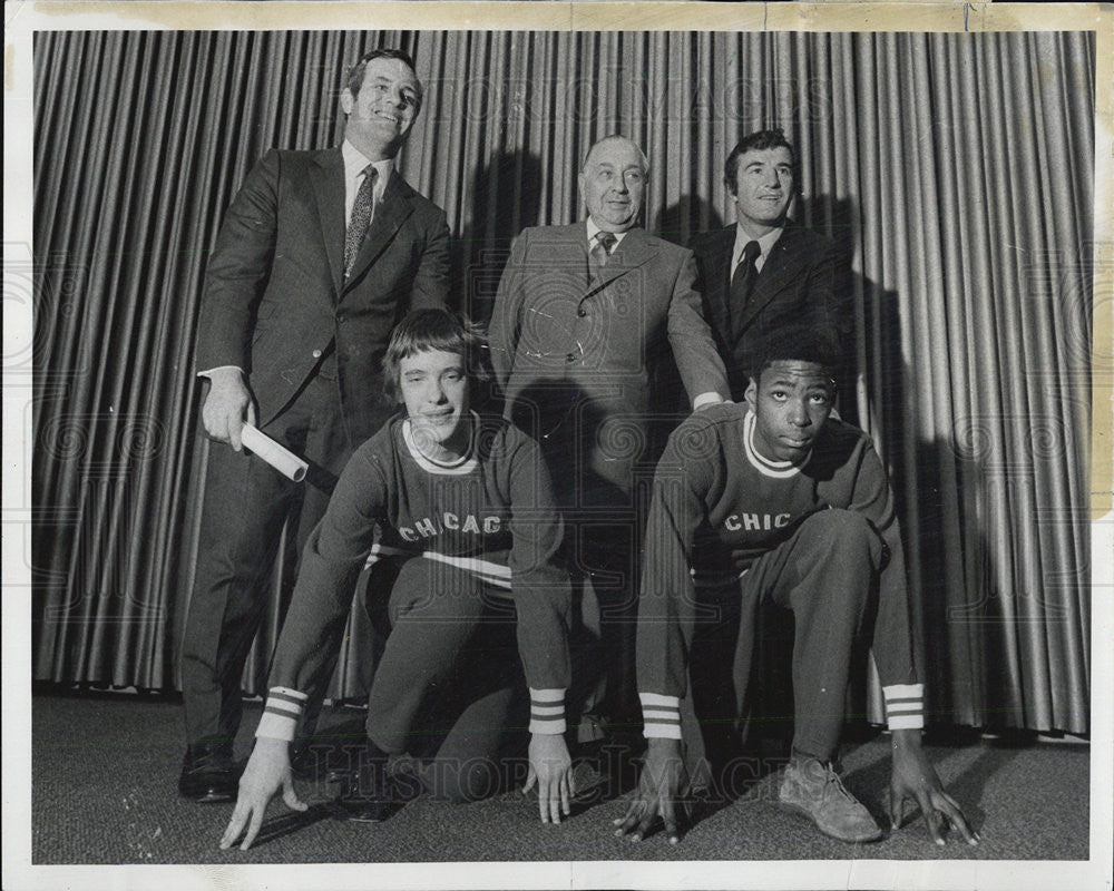 1971 Press Photo Illinois State Special Olympics at Soldier Field Announced - Historic Images