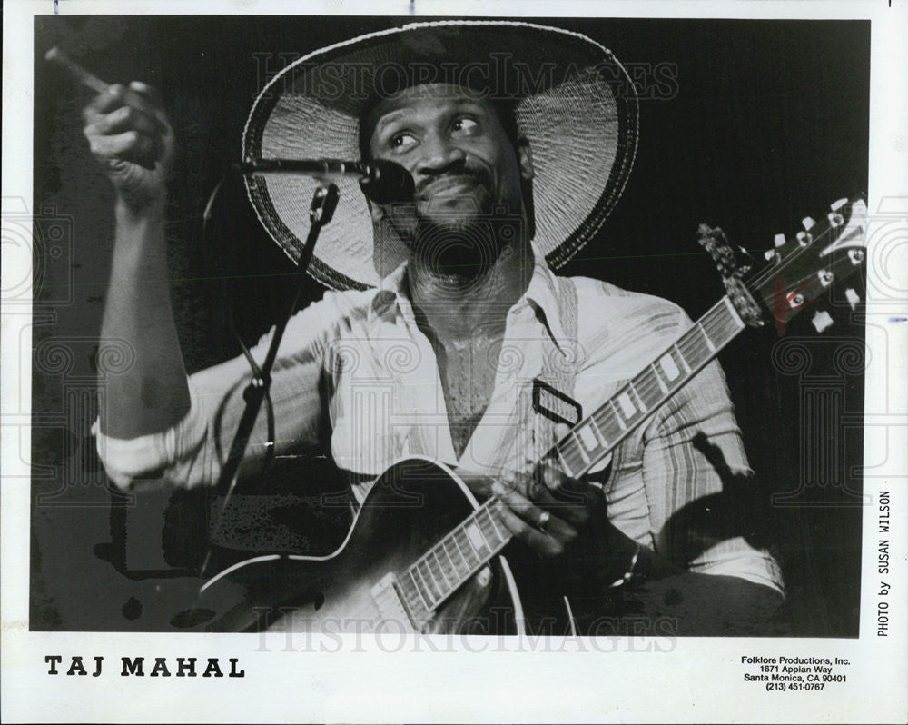 1985 Press Photo Taj Mahal Musician - Historic Images