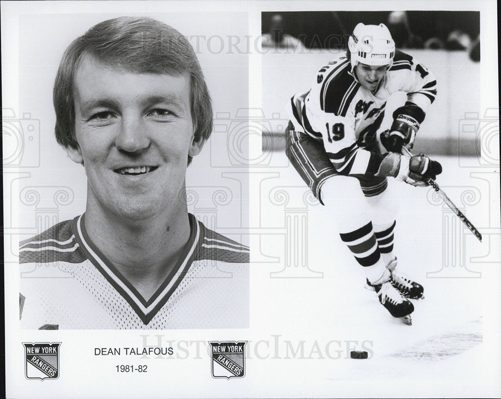 1981 Press Photo Dean Talafous New York Rangers - Historic Images