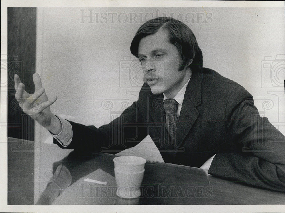 1971 Press Photo C T McIntire son of Rev Carl McIntire Trinity Christian College - Historic Images