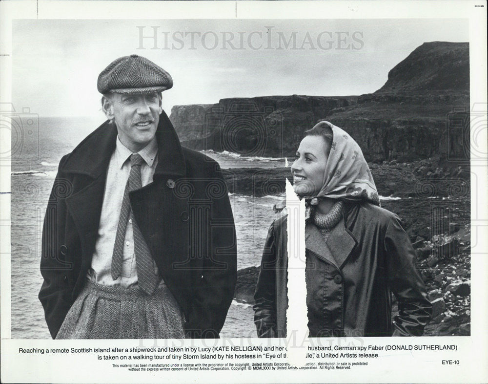 1981 Press Photo Actors Kate Nelligan And Donald Sutherland &quot;Eye Of The Needle&quot; - Historic Images