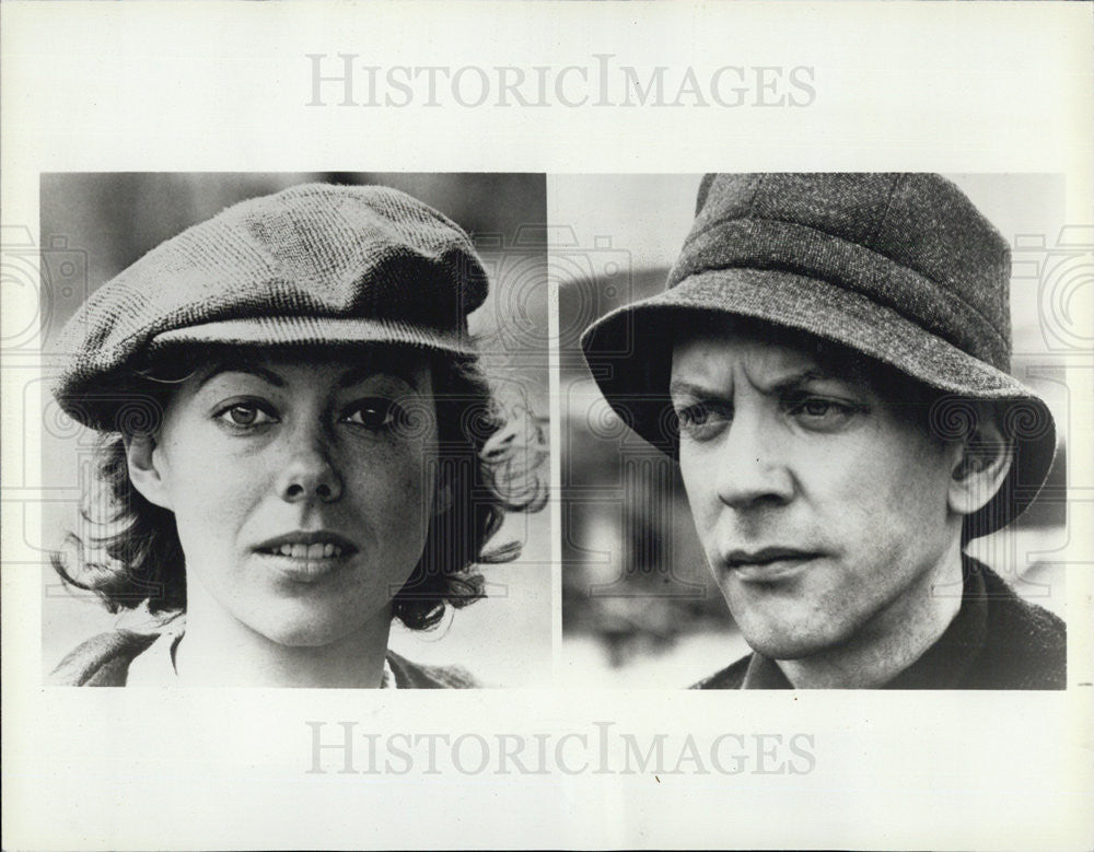 1981 Press Photo Jenny Agutter And Donald Sutherland In The &quot;Big Event&quot; 2 Pics - Historic Images