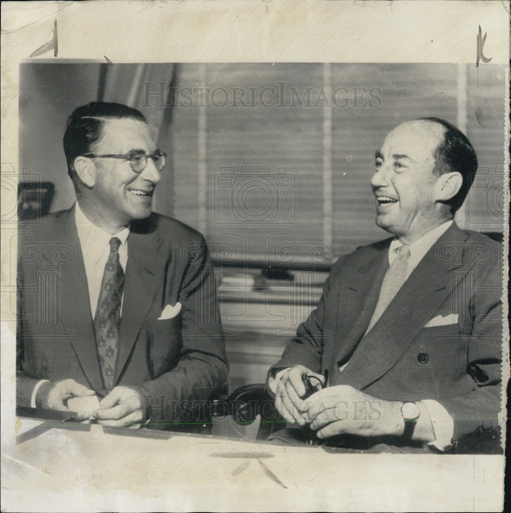 1952 Press Photo Dem Pres Cand IL Gov A Stevenson (R) &amp; TN Sen, Estes Kefauver - Historic Images