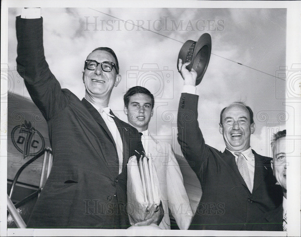 1956 Press Photo Presidential Nominee Adlai E. Stevenson and running mate Estes - Historic Images