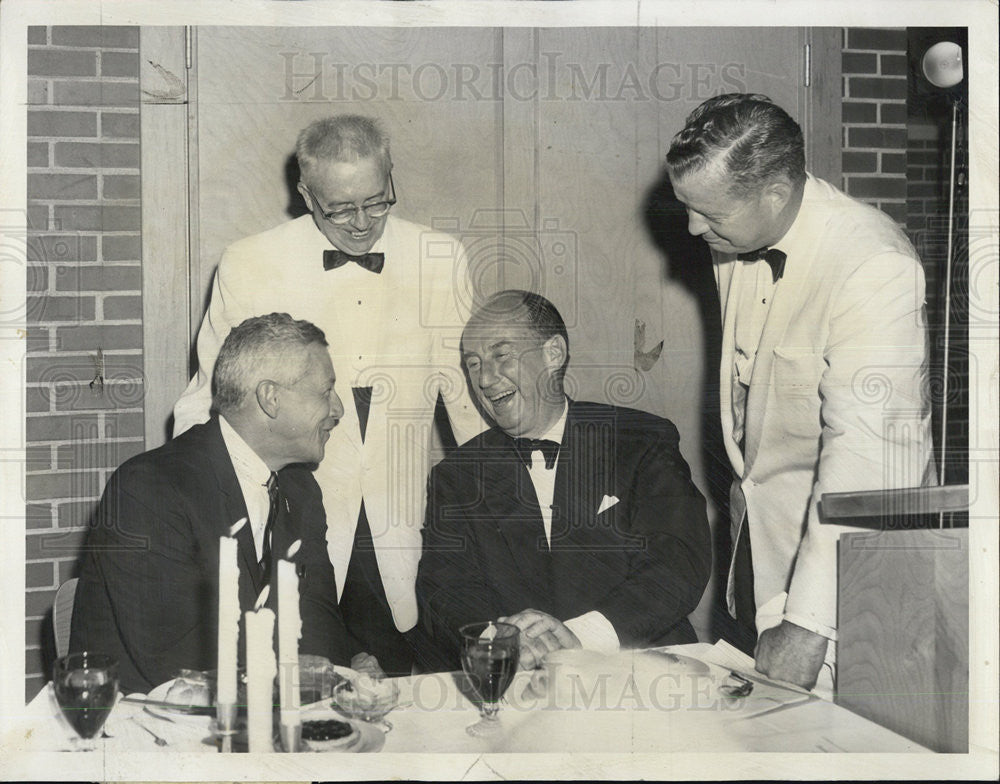 1960 Press Photo Leroy Collins, Adlai Stevenson, Gerald Snyder at IL State Bar - Historic Images