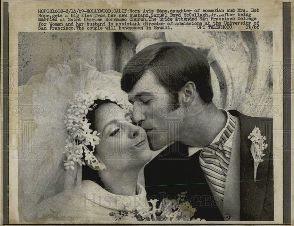 1969 Press Photo Nora Avis hope Bob Hopes Daughter and new husband Samuel Boyd - Historic Images