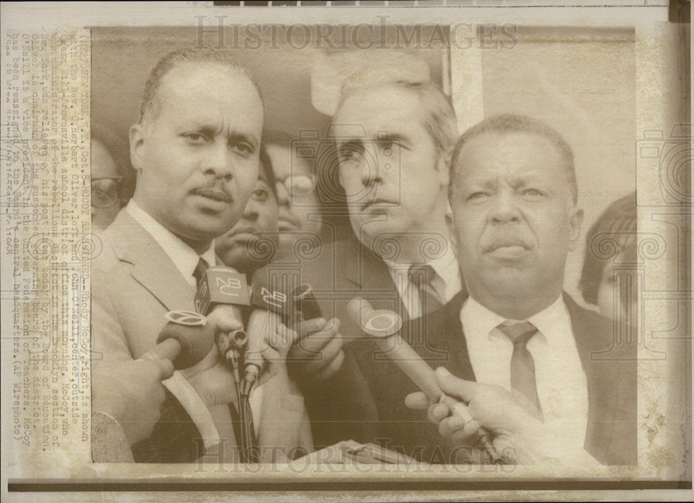 1968 Press Photo Rhody McCoy Is Reassigned Position In Board Of Education - Historic Images