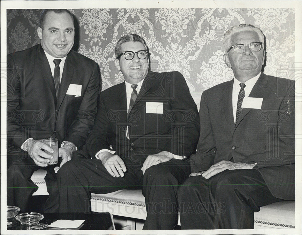 1963 Press Photo Jasper Sanfilippo, Tino Marsalli, and John Marsalli To Speak - Historic Images