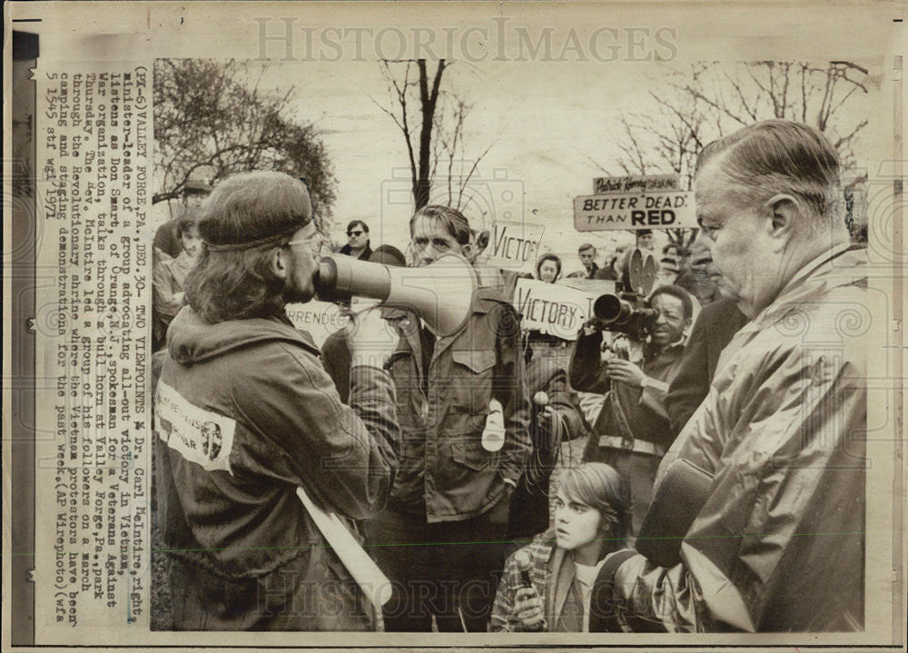 1971 Press Photo Dr Carl McIntire Minister-Leader of Advocating Group - Historic Images