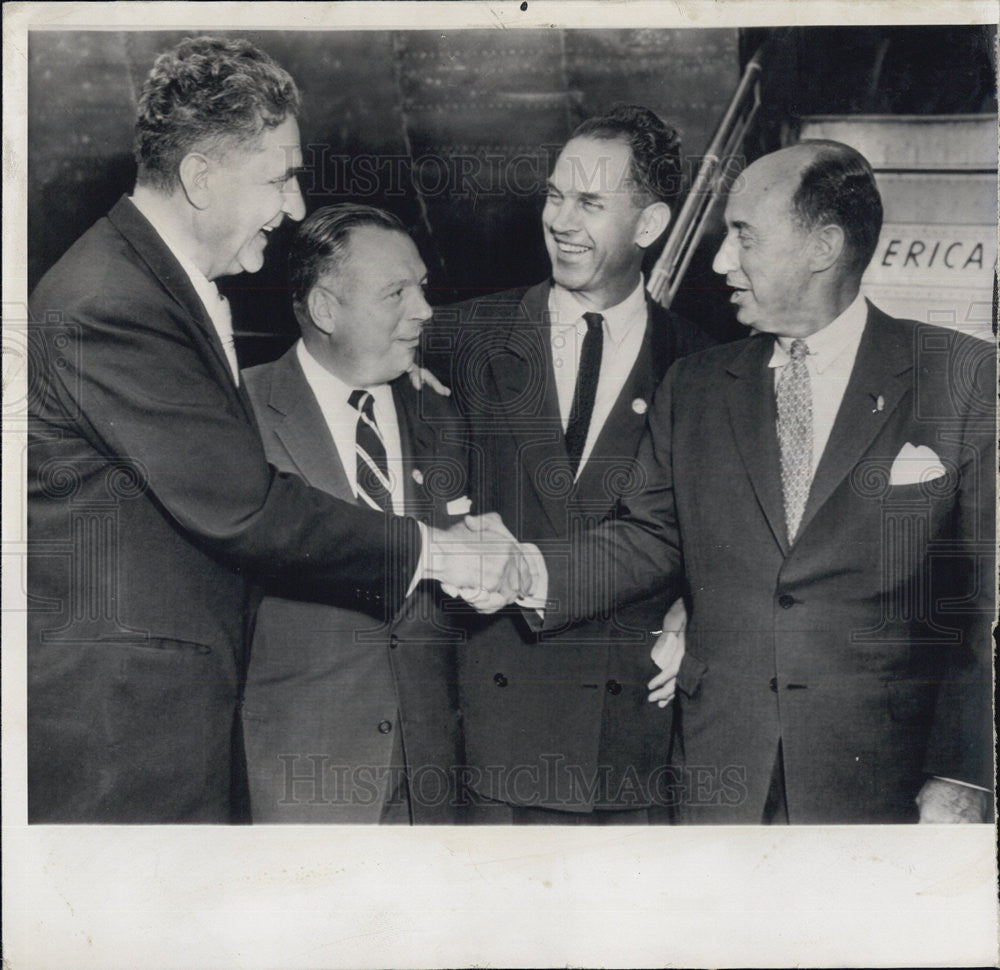 1956 Press Photo Ohio Democrats William L Coleman, Mike DiSalle, Frank J Lausche - Historic Images