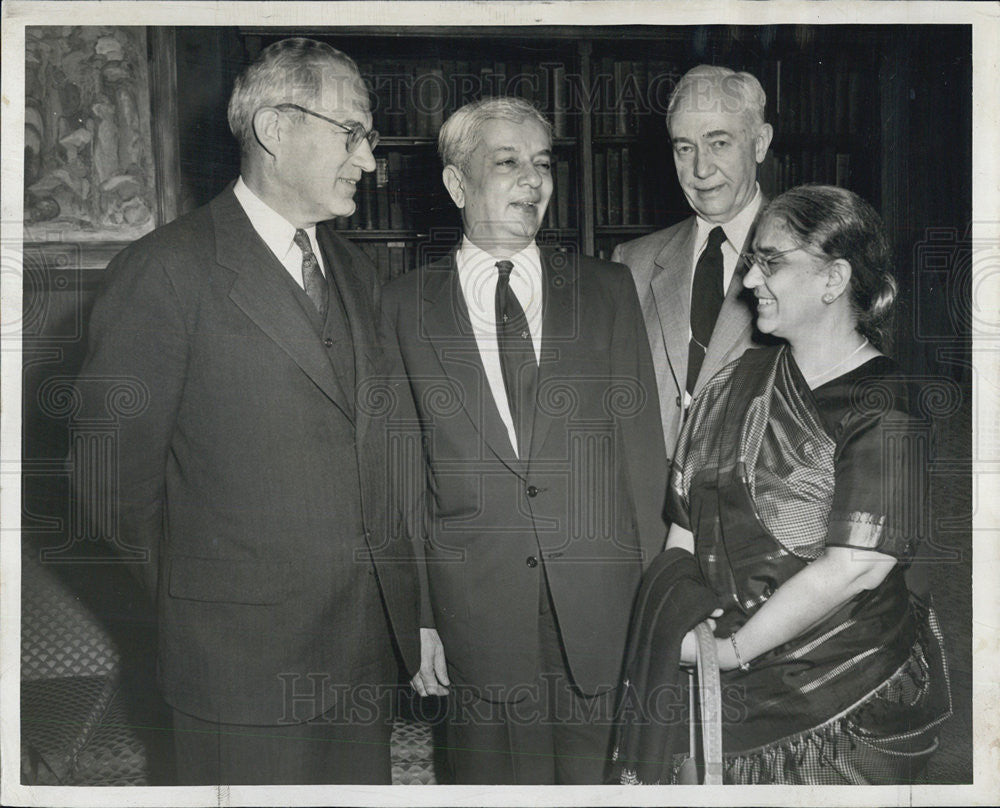 1956 Press Photo India ambassador to US G L Mehta and wife - Historic Images